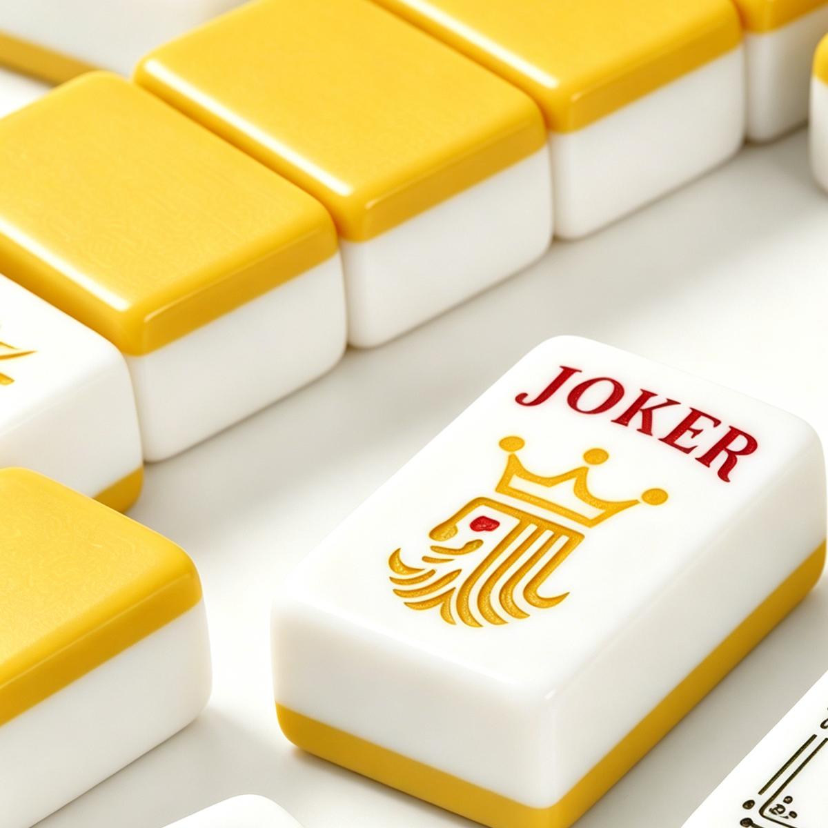 Yellow-Back American Mahjong Tile Set with Jokers
